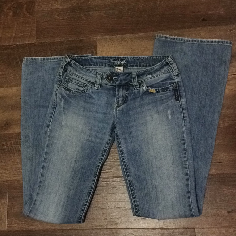 Silver light wash jeans